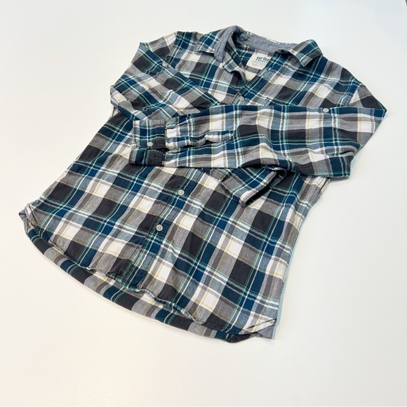 Urban Pipeline Blue Green Cotton Flannel Size S - Picture 3 of 13